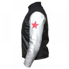 Civil War Winter Soldier Black Leather Bucky Barnes Jacket