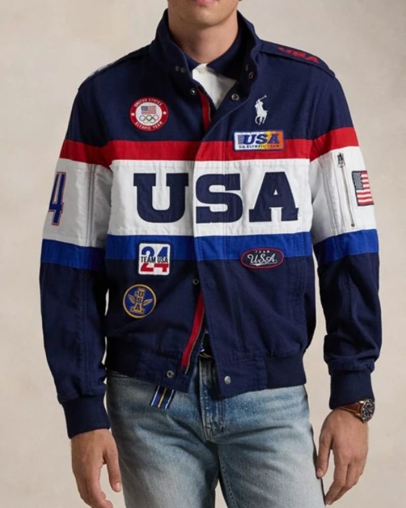 Olympic 2024 Paris Team USA Flagbearer Polo Ralph Lauren Closing Ceremony Jacket – Recreated Edition