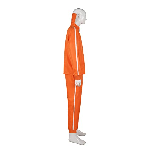 Qosivfey Men's adult sports suit 2-piece hoodie sportswear suit fashion sportswear suit with wig glasses
