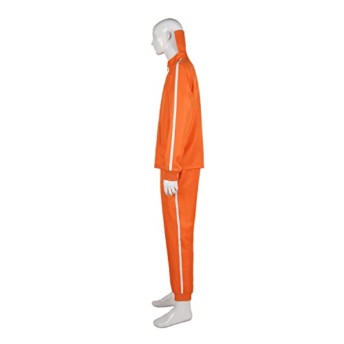 Qosivfey Men's adult sports suit 2-piece hoodie sportswear suit fashion sportswear suit with wig glasses