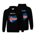 HEAPPER Kids Iceland Flag Map Boys Girls Lightweight Kangaroo Pocket Hoodies