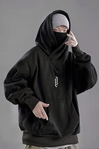 Niepce Inc Streetwear Men's Oversized Heavyweight Hoodie with Neck Gaiter