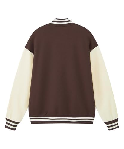 Men's Fashion Varsity Jacket Casual Cotton Blend Letterman Baseball Bomber Jacket
