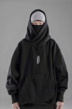 Niepce Inc Streetwear Men's Oversized Heavyweight Hoodie with Neck Gaiter