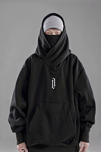Niepce Inc Streetwear Men's Oversized Heavyweight Hoodie with Neck Gaiter