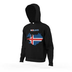 HEAPPER Kids Iceland Flag Map Boys Girls Lightweight Kangaroo Pocket Hoodies