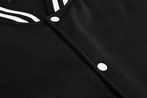 Varsity Jacket for Men Women, Lightweight Button-Up Baseball Bomber