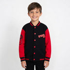 Boys Girls Spiderman Varsity Baseball Jacket With Glow In the Dark Eyes Kids Marvel Spidey Jacket Kids Warm Bomber Coat