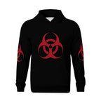 HEAPPER Kids Red Symbol Biohazard Radioactive Boys Girls Lightweight Kangaroo Pocket Hoodies