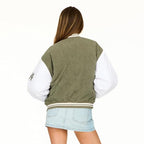 Forever 21 Women's Oversized Corduroy Bomber Jacket
