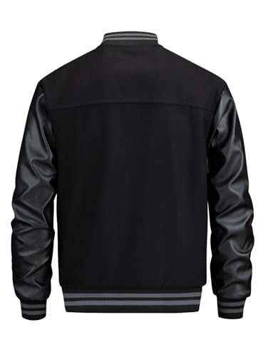 Men's Varsity Baseball Collar Letterman Bomer Jacket