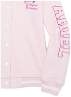 Disney Girls' The Little Mermaid (Movie) Ariel Fleece Button Up Varsity Bomber Jacket Toddler to Big Kid