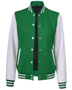 Decrum Bomber Varsity Jacket Women - Baseball Style Color Block Letterman