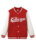 PureChapter Boys Baseball Jacket Kids Varsity Jacket Classic Embroidered Cardigan Sweatshirt Winter Coat Bomber Jacket