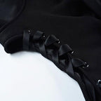 Dolpind Womens Cat Ear Hoodie Sweatshirt Long Sleeve Sweater Off Shoulder Cat Cute Crop Top Hoodies Pullover