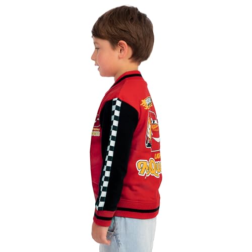Disney Cars Boys Jacket, Lightning McQueen Jacket, Lightning McQueen Bomber Jackets For Boys, Red 3T