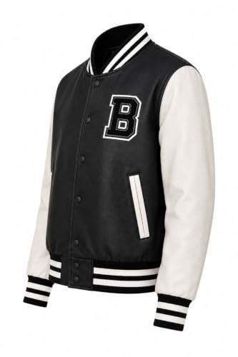 LOVE ME NOW Women’s Varsity Jacket | Long-Sleeve PU Vegan Leather