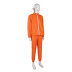Qosivfey Men's adult sports suit 2-piece hoodie sportswear suit fashion sportswear suit with wig glasses