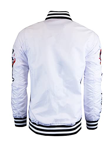 SCREENSHOT Hip-Hop Urban NYC Fashion Bomber Jacket - Modern Outdoor Lightweight Streetwear Graffiti Print Zip Up Top
