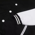 ACEFAST INC Women's Varsity Jacket Baseball Uniform Casual Long Sleeve Sport Bomber Jacket Coat