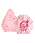 Women's Palm Tree Graphic Hoodie; Floral Fleece Pullover Sweatshirt