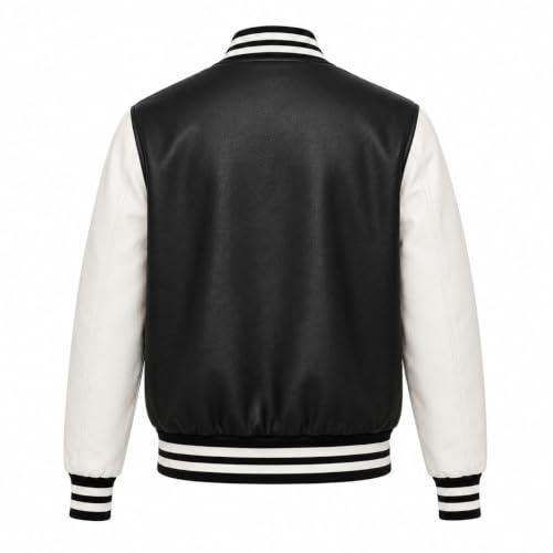 LOVE ME NOW Women’s Varsity Jacket | Long-Sleeve PU Vegan Leather