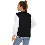 Varsity Jacket for Men Women, Lightweight Button-Up Baseball Bomber