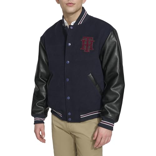 Tommy Hilfiger Men's Tommy Hilfiger Men's Mixed-media Bomber Jacket