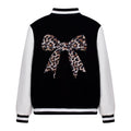 WELAKEN Girls Snap Button Colorblock Bomber Jacket Casual Outerwear