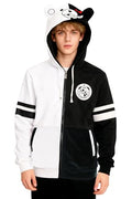 Loiahoer Unisex Anime Black White Bear Hoodie Halloween Cosplay Costume Bear Ears Hoodie Jacket Christmas & Birthday Gifts
