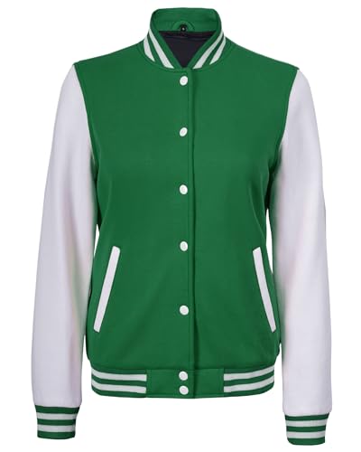 Decrum Bomber Varsity Jacket Women - Baseball Style Color Block Letterman