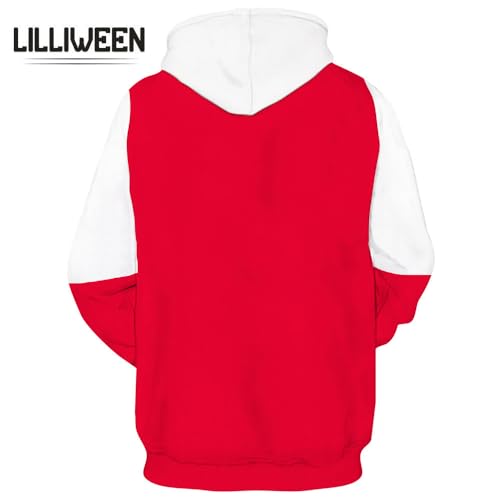 LILLIWEEN Unisex 3D Printed Hoodie Adult Cosplay Costume Pullover Sweatshirts Halloween Cosplay Jacket for Men Women