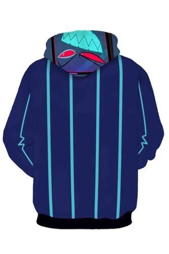 Vaianie Vox Cosplay Costume Men Hazbin VOX Suit Zipper Pullover Hoodie Coat