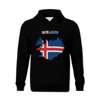 HEAPPER Kids Iceland Flag Map Boys Girls Lightweight Kangaroo Pocket Hoodies