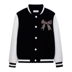 WELAKEN Girls Snap Button Colorblock Bomber Jacket Casual Outerwear