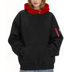 Unisex Anime Hoodie Cosplay Costume Men Black 3D Novelty Hooded Sweatshirt Pullover Jacket Outerwear Coat for Women (M-Black-2)