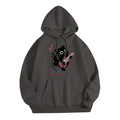 Cat Hoodie for Women Y2k Emo Grunge Goth Hoodies Vintage Graphic Sweatshirts Cute Kawaii Sweatshirt Harajuku Pullover