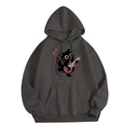 Cat Hoodie for Women Y2k Emo Grunge Goth Hoodies Vintage Graphic Sweatshirts Cute Kawaii Sweatshirt Harajuku Pullover