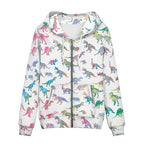 Grapgicjoy Zip Up Hoodies For Women Printed Zipper Hoodie Sweatshirt Casual Long Sleeve Fall Thin Jacket Coat