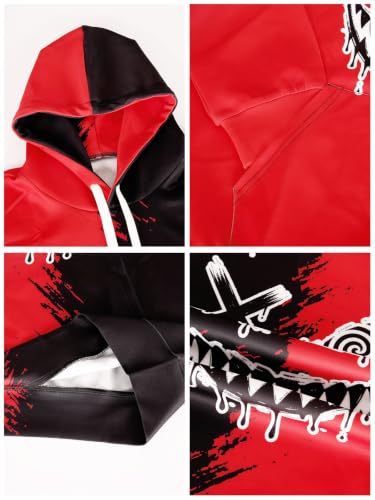 Mens Graphic Hoodies Sweatshirt, Wolf Spider Camo Anime Cool Pullover