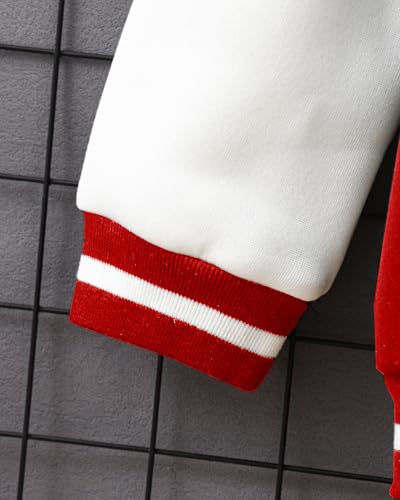 PureChapter Boys Baseball Jacket Kids Varsity Jacket Classic Embroidered Cardigan Sweatshirt Winter Coat Bomber Jacket