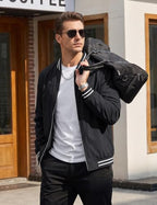 TACVASEN Mens Jacket Bomber Lightweight Windproof Coat for Daily Wear