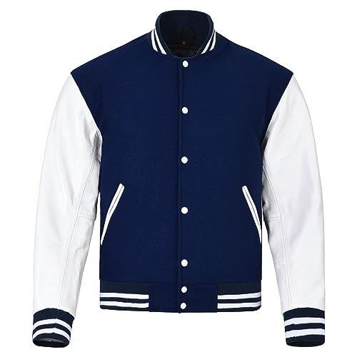 Varsity Jacket Baseball Letterman Jacket– Wool and Leather Premium Quality Unisex Basketball Jacket