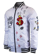 SCREENSHOT Hip-Hop Urban NYC Fashion Bomber Jacket - Modern Outdoor Lightweight Streetwear Graffiti Print Zip Up Top