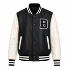LOVE ME NOW Women’s Varsity Jacket | Long-Sleeve PU Vegan Leather