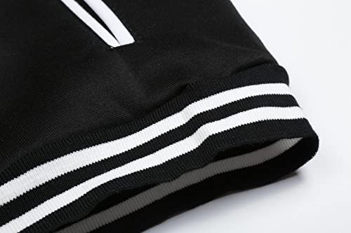 Varsity Jacket for Men Women, Lightweight Button-Up Baseball Bomber