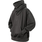 Men’s Fleece Hoodie Sweatshirts with Built in Gaiter Warm Pullover
