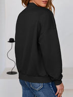 Tankaneo Womens Bomber Jacket Casual Lightweight Zip Up Jacket with Pockets