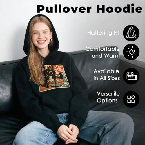 Black Hoodies for Men,Pullover Hoodie for Men,Loose Fit Polyester Pullover Sweatshirt for Men Women,Essentials Hoodie