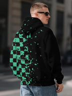 Mens Anime Graphic Hoodie Camo Wolf Spider Cool Design Pullover Sweatshirt